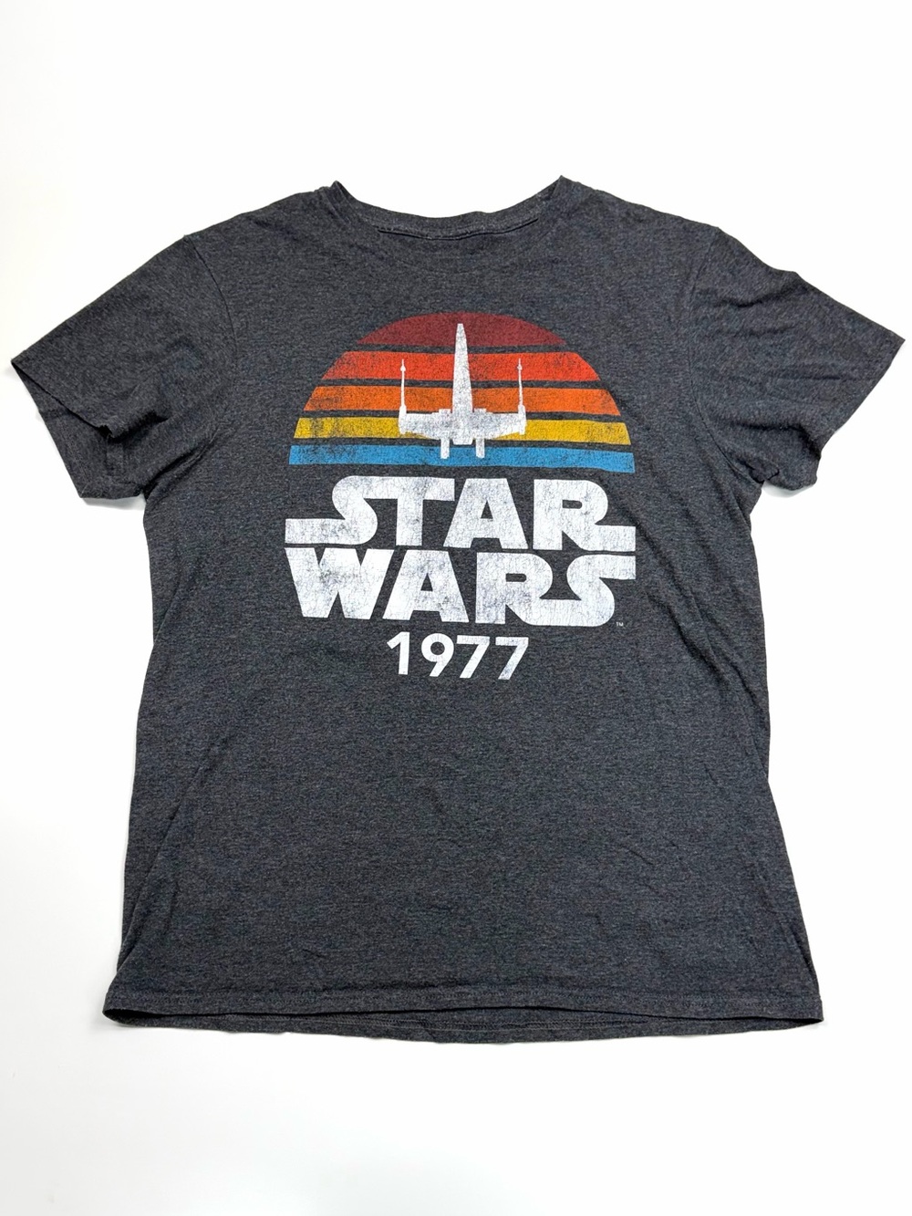 Star Wars 1977 X-Wing Retro Graphic T-Shirt Men’s M Gray